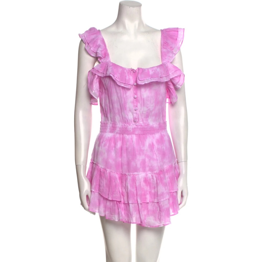 Love Shack Fancy Pink Ruffled Dress